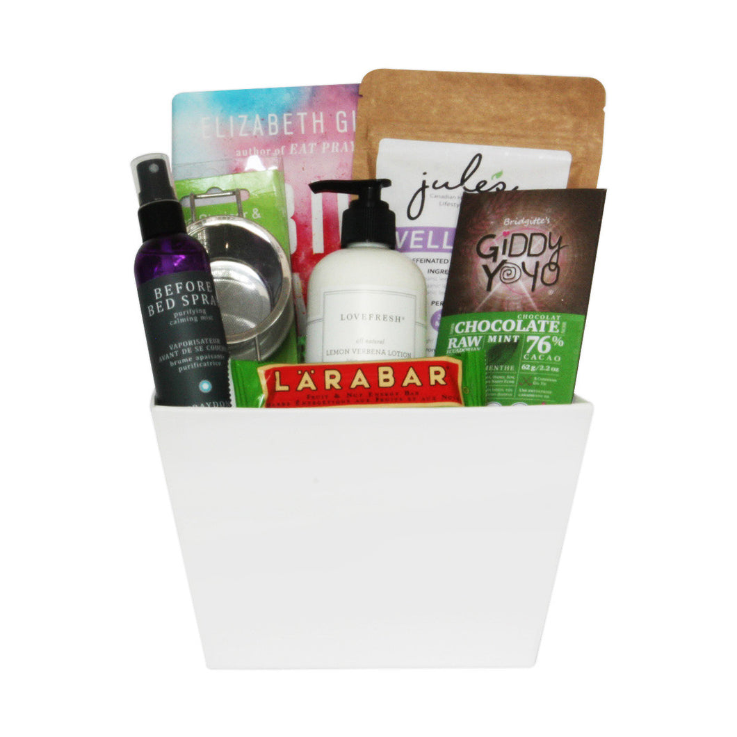 Vegan lifestyle gift basket